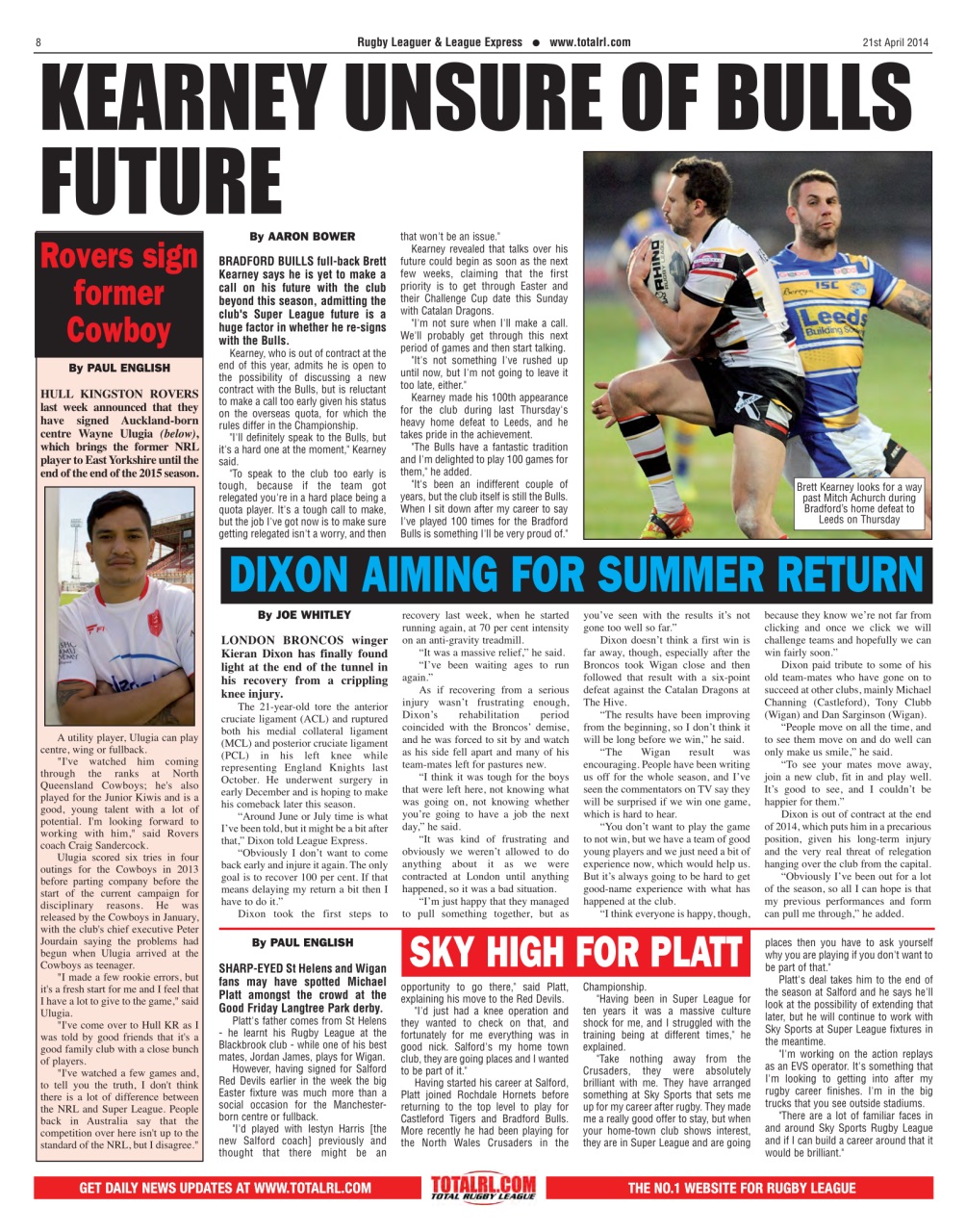 League Express Preview Pages