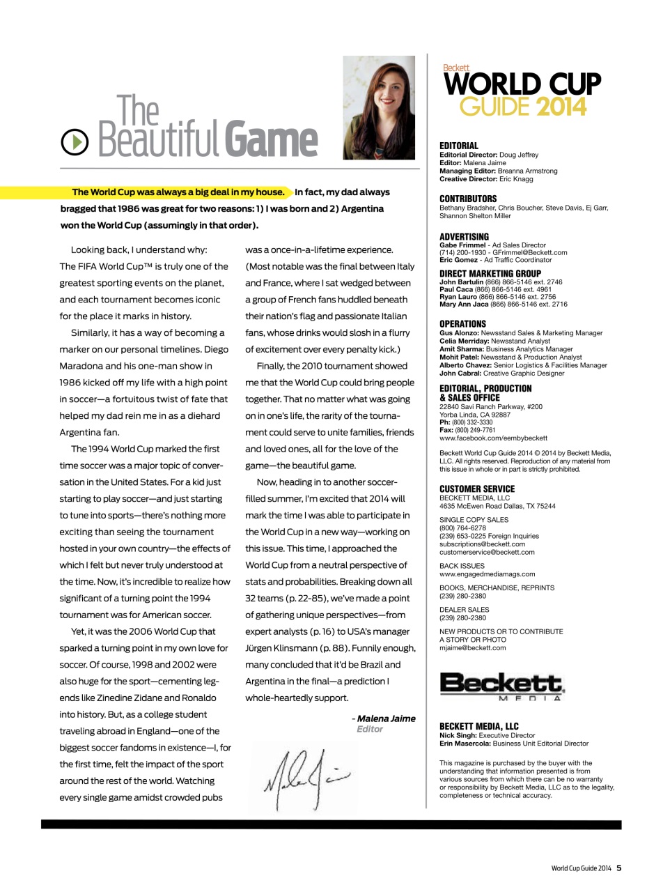 Beckett Football Magazine Preview Pages