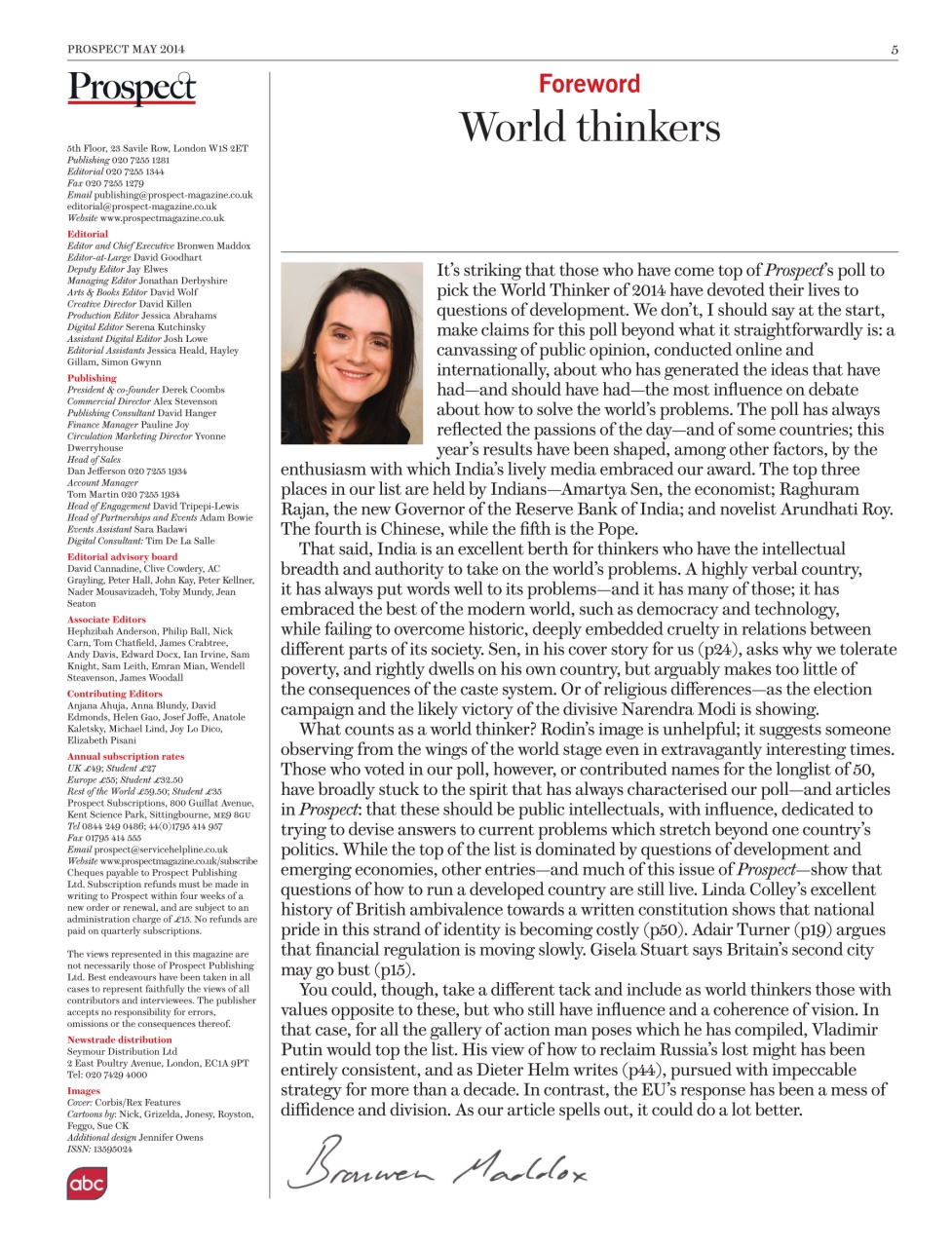 Prospect Magazine Preview Pages