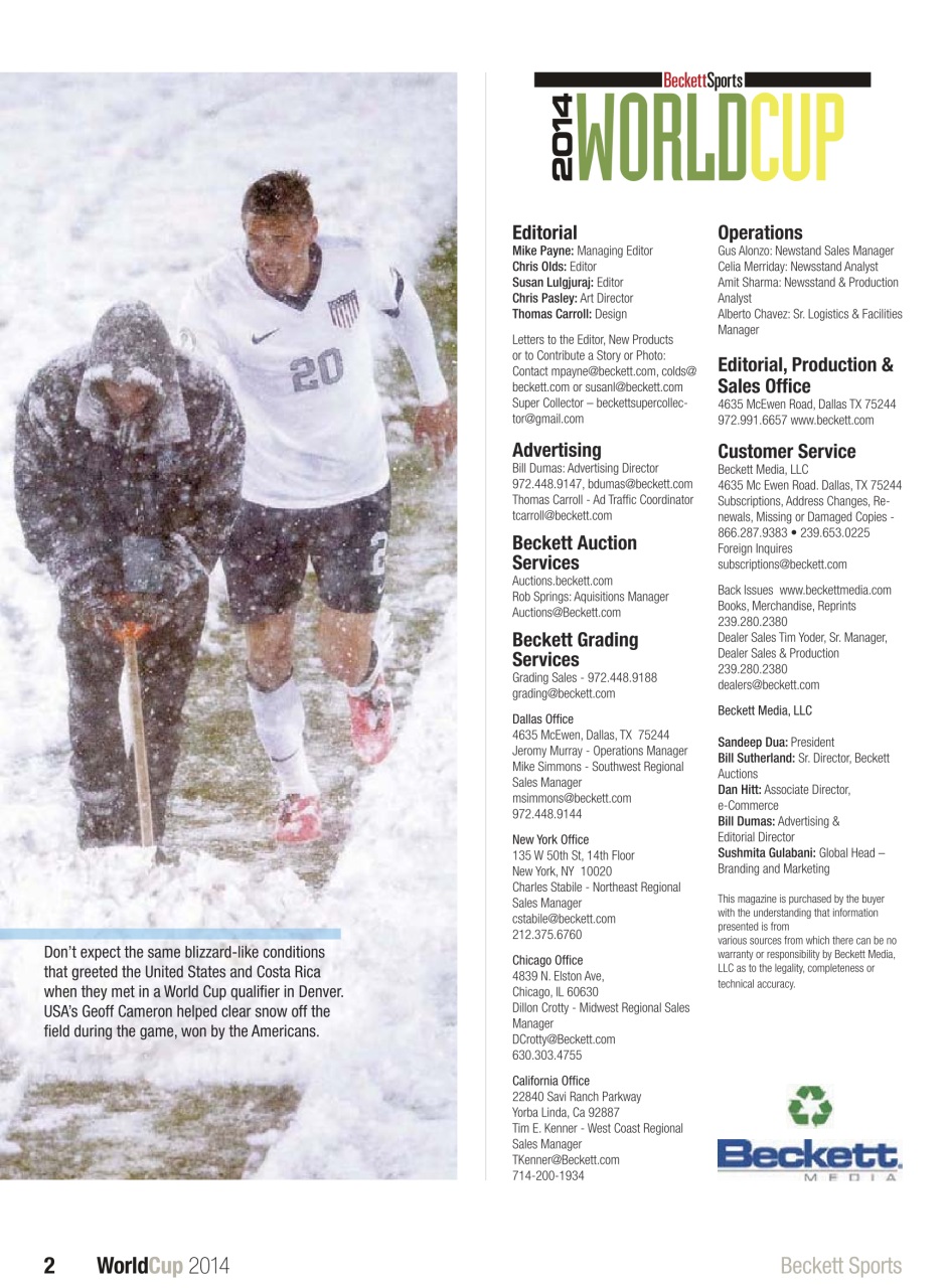 Beckett Football Magazine Preview Pages
