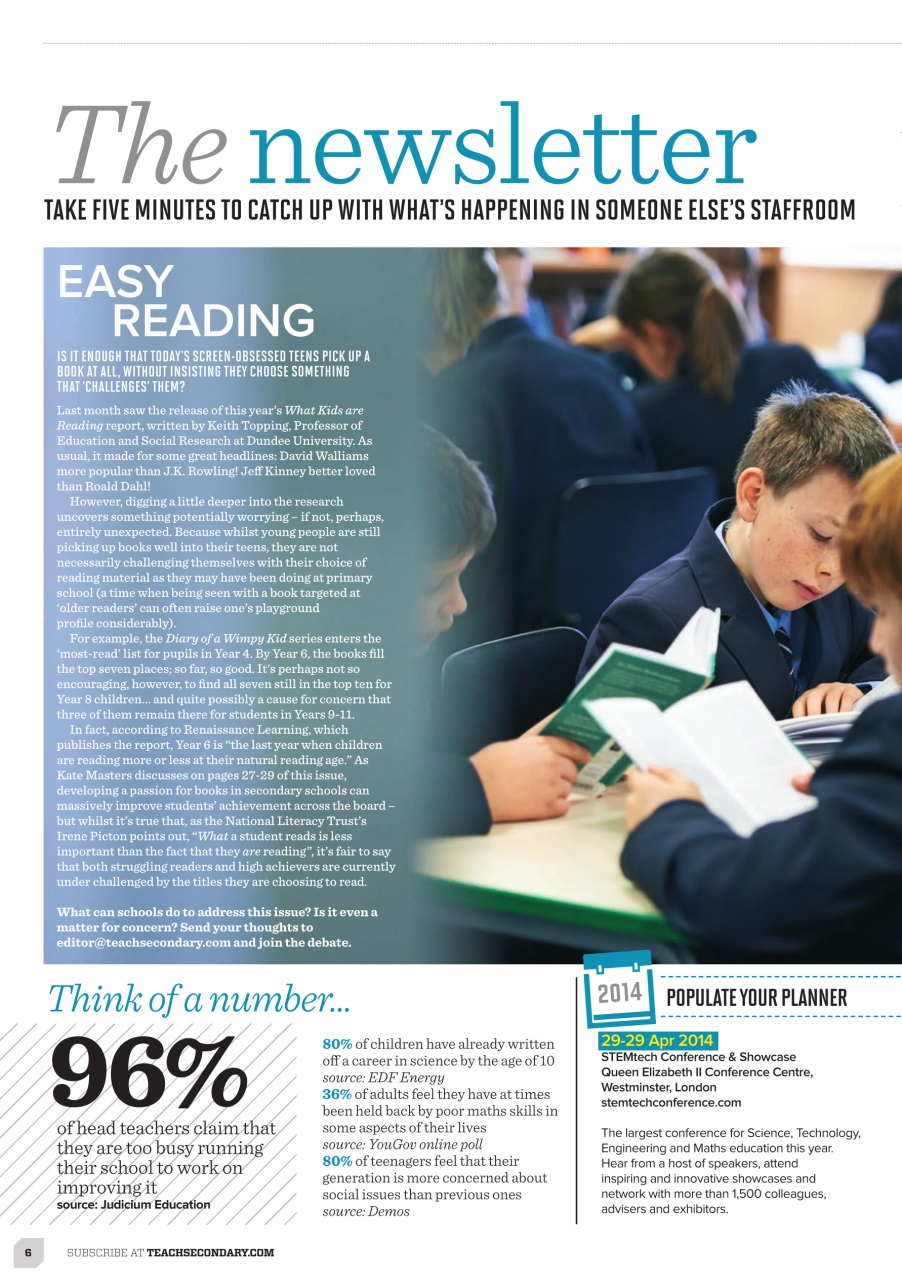 Teach Secondary Preview Pages