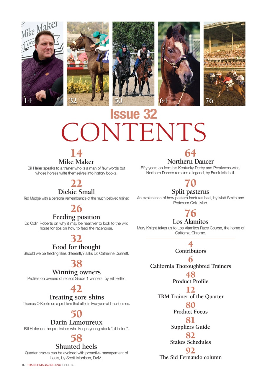 North American Trainer Magazine - horse racing Preview Pages