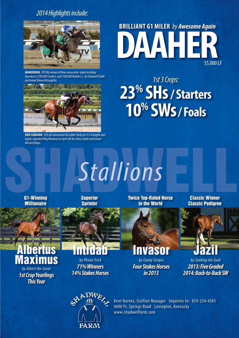 North American Trainer Magazine - horse racing Preview Pages