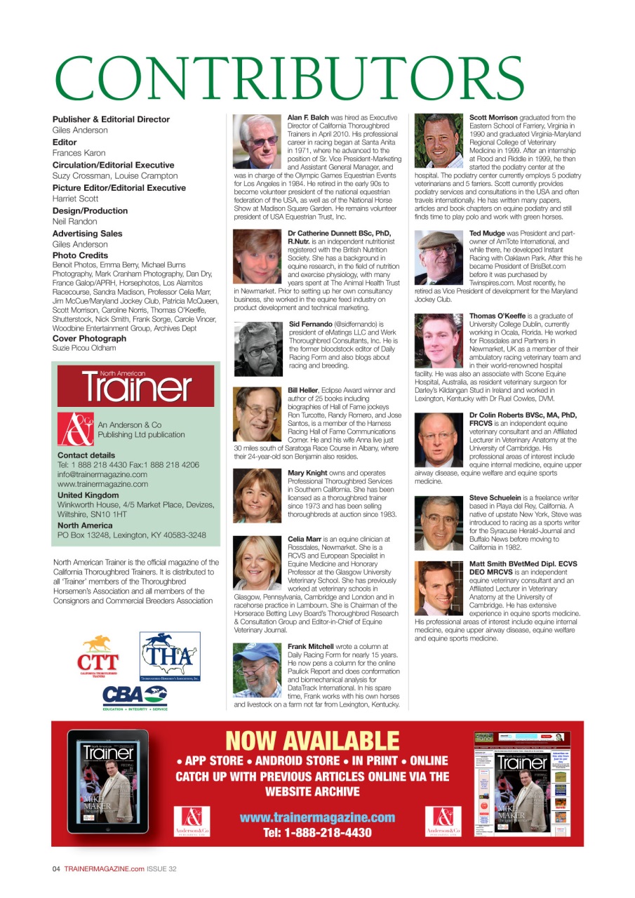 North American Trainer Magazine - horse racing Preview Pages