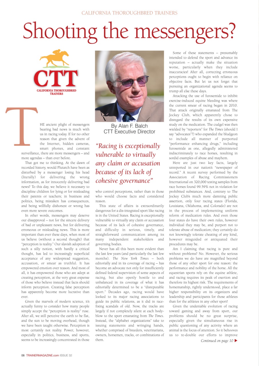 North American Trainer Magazine - horse racing Preview Pages