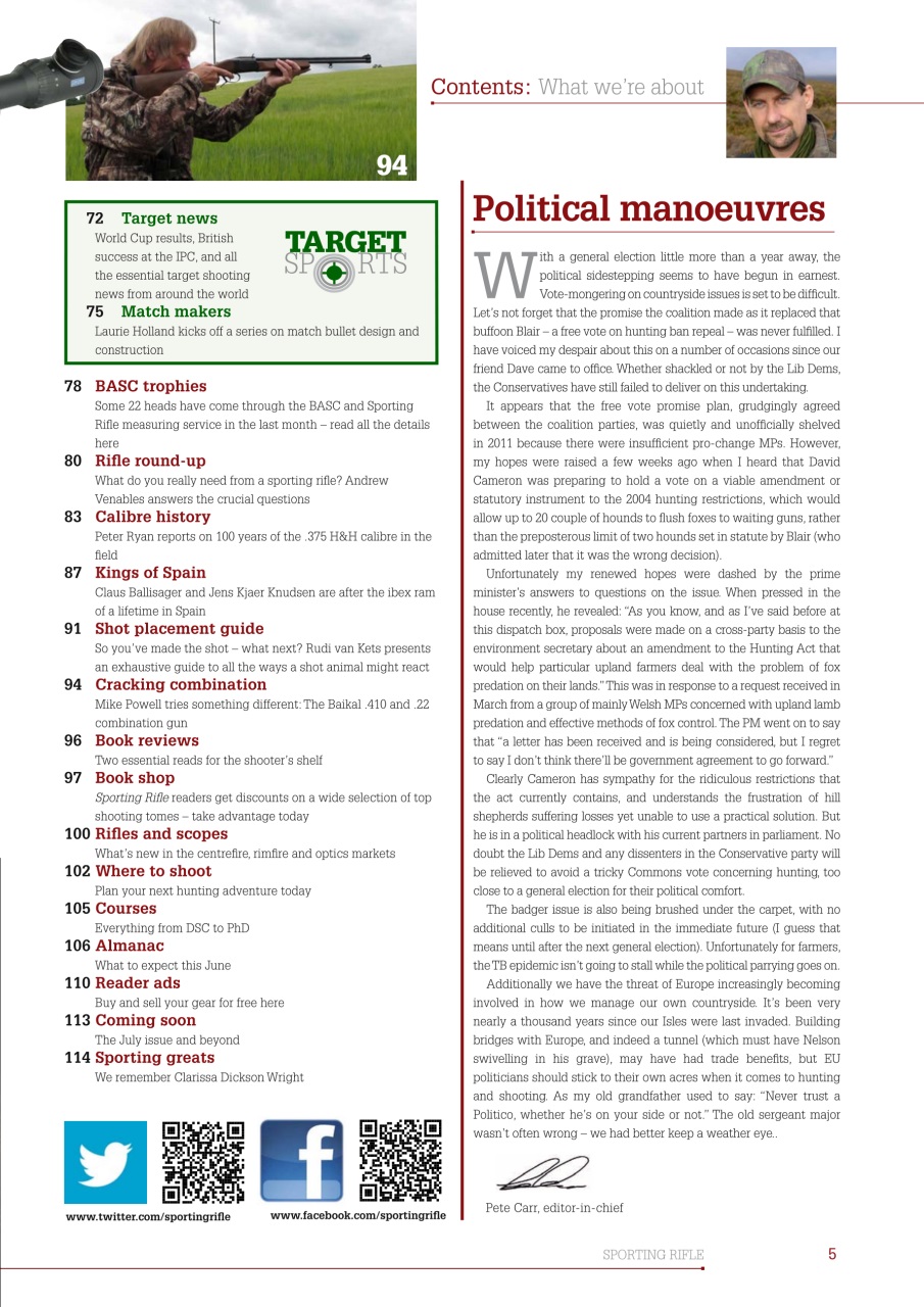 Sporting Rifle Preview Pages