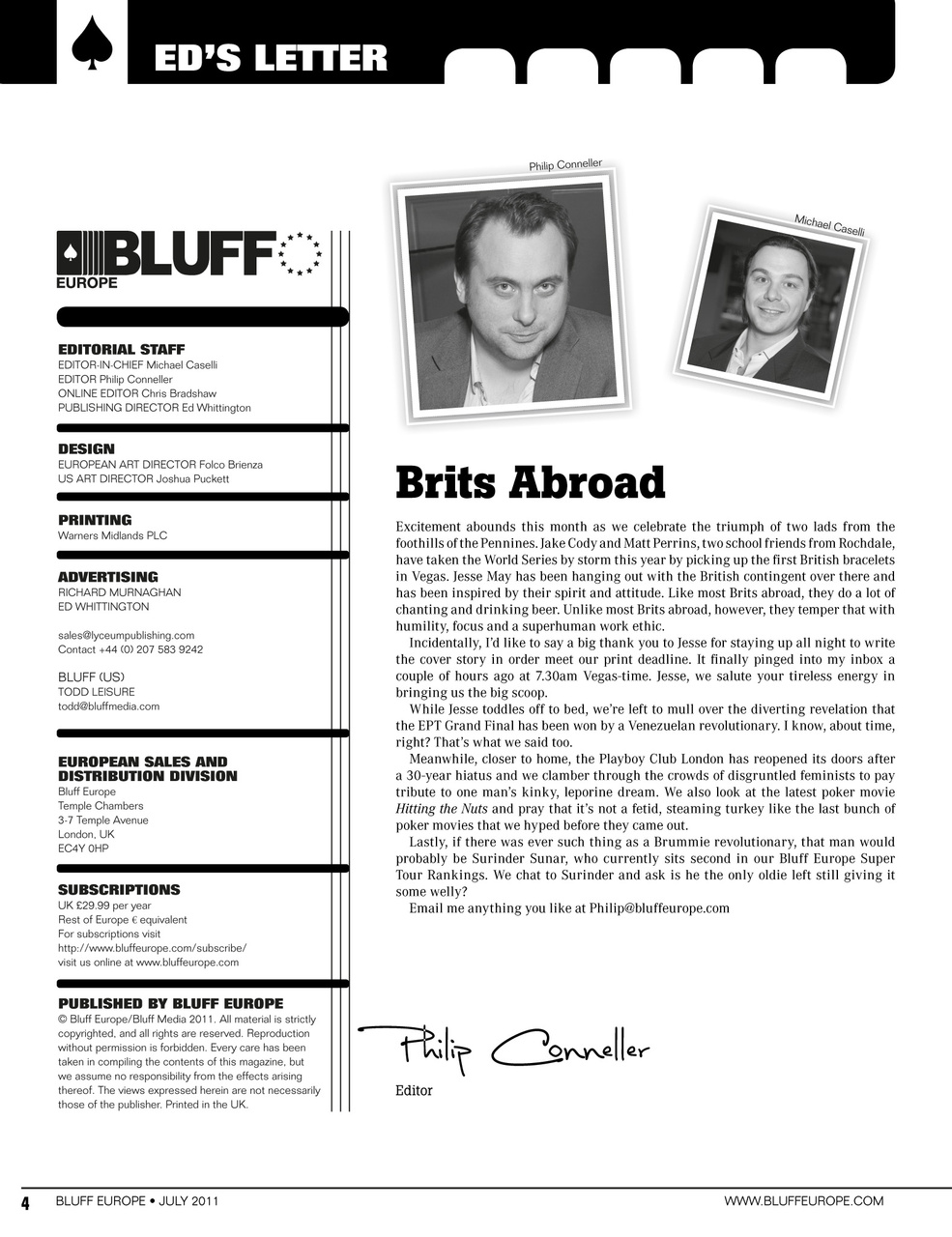 Bluff Europe Preview Pages
