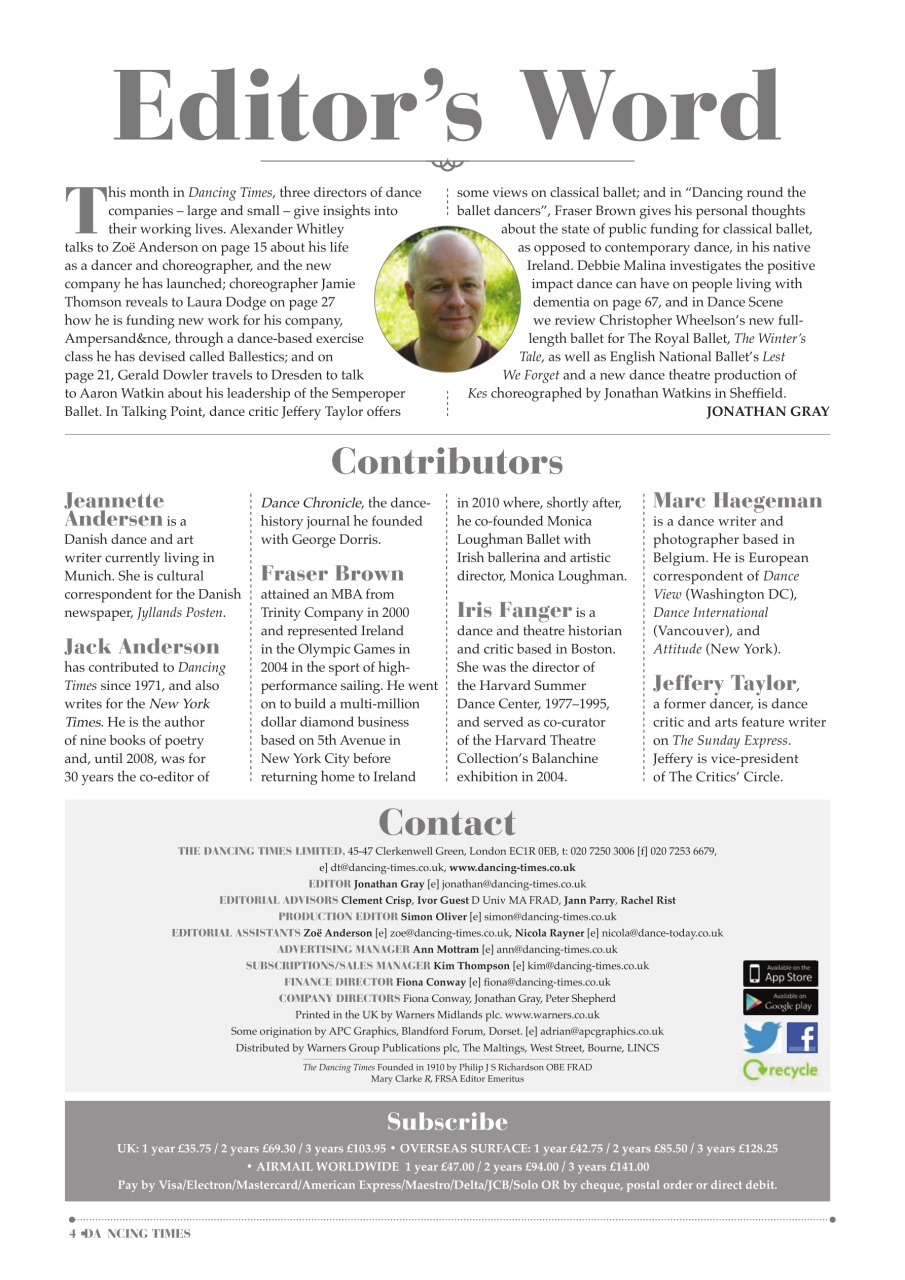 Dancing Times Preview Pages