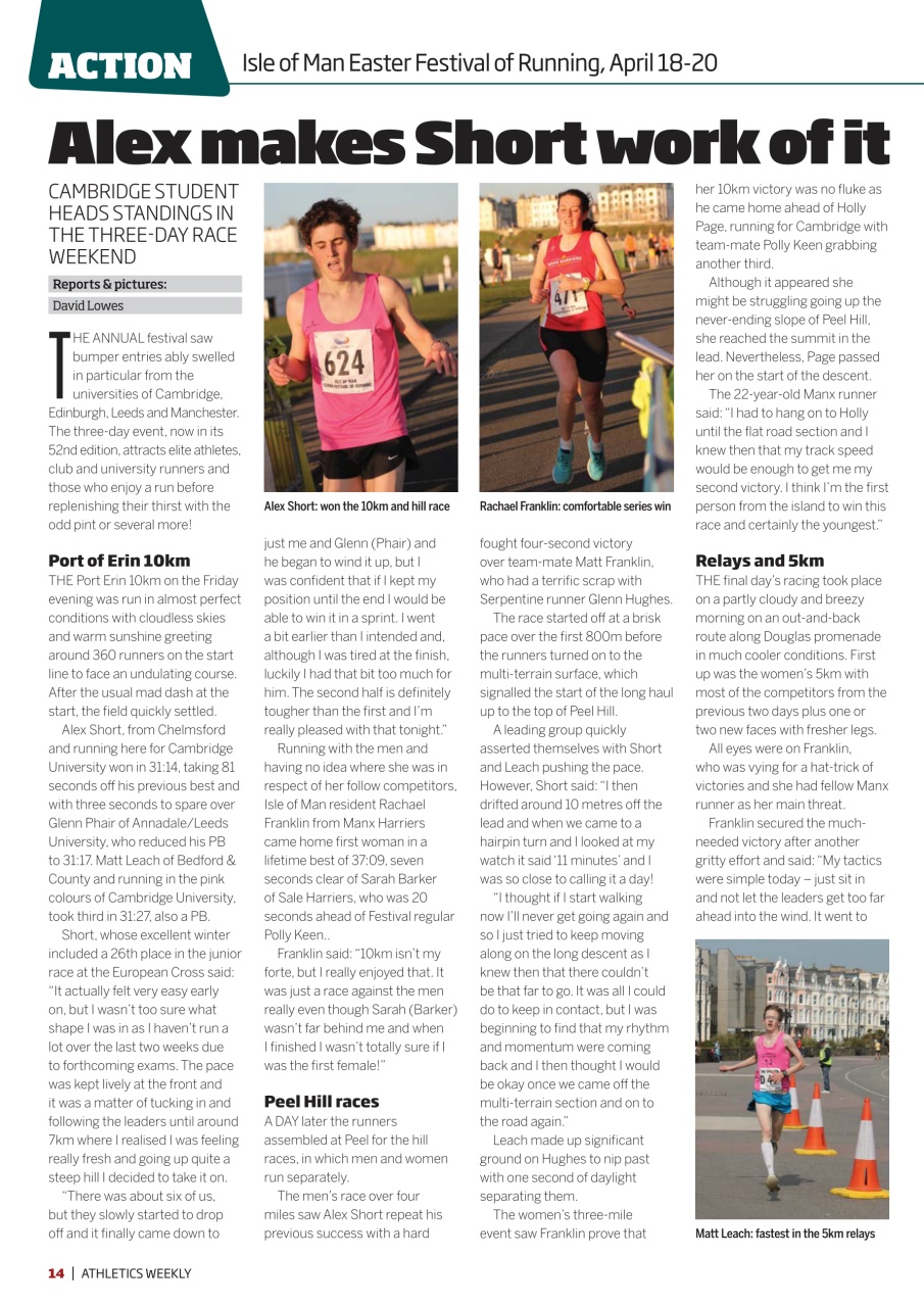 AW – Athletics Weekly Magazine Preview Pages