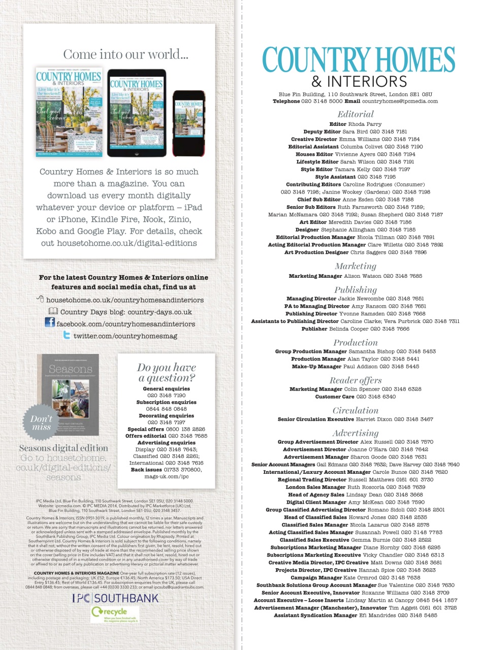 Country Homes & Interiors Preview Pages