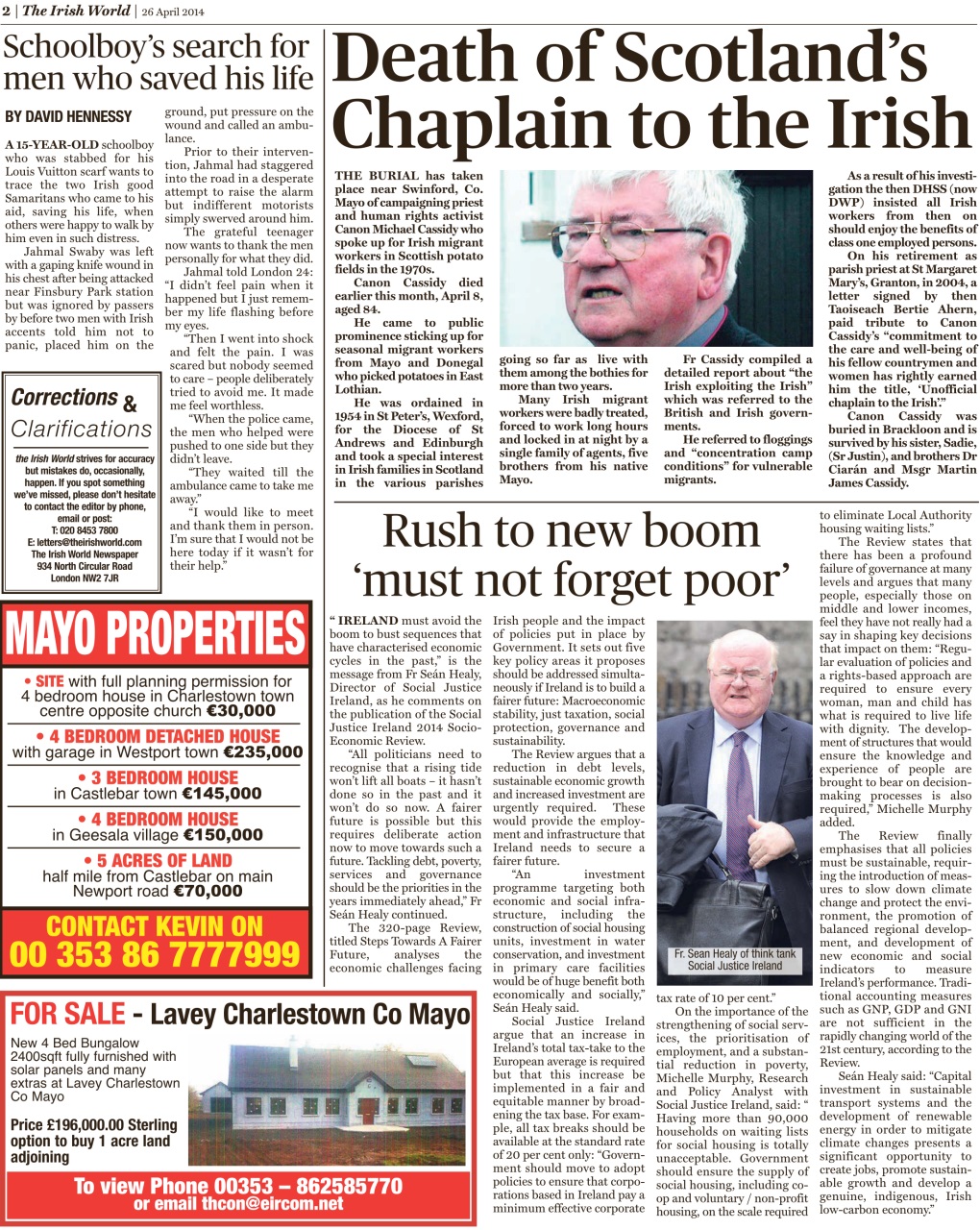 Irish World Preview Pages