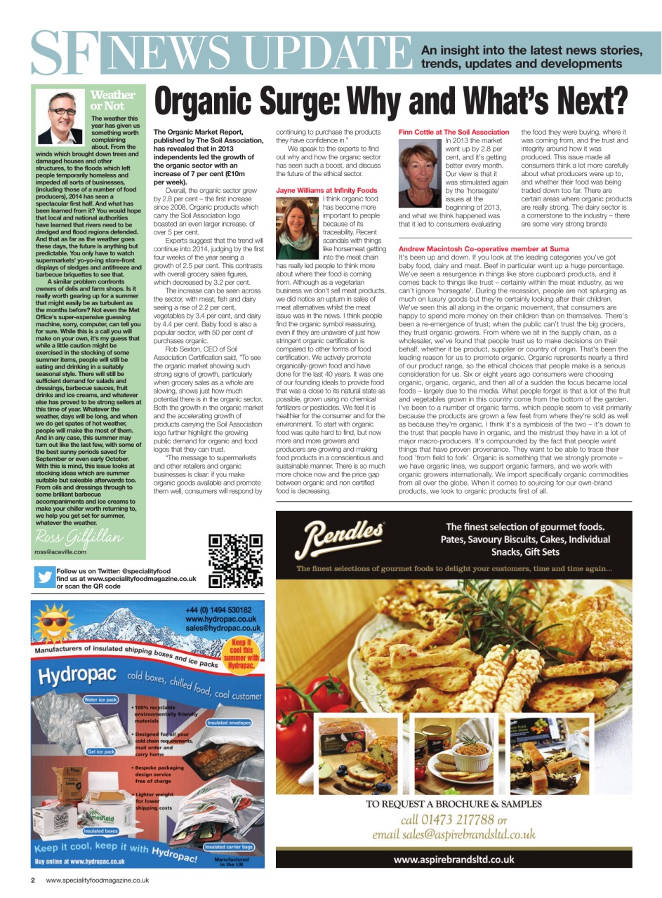 Speciality Food Preview Pages