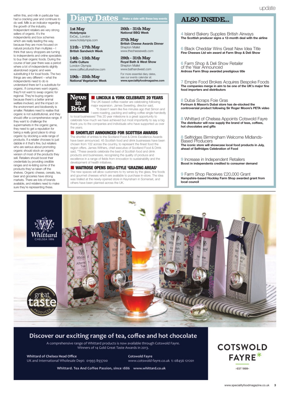 Speciality Food Preview Pages