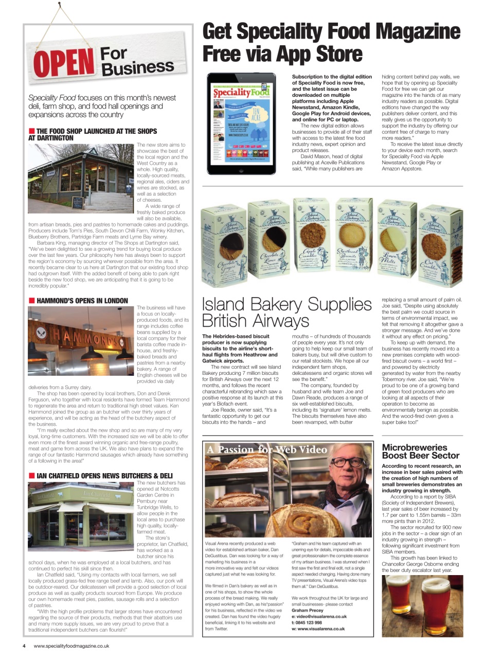 Speciality Food Preview Pages