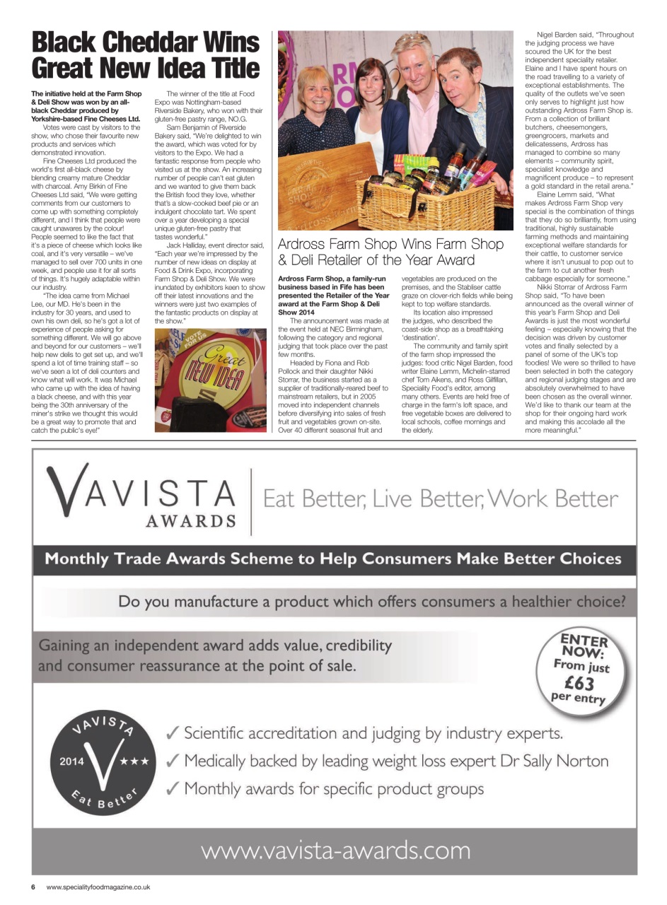 Speciality Food Preview Pages