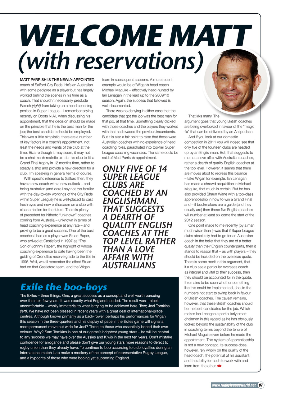 Rugby League World Preview Pages