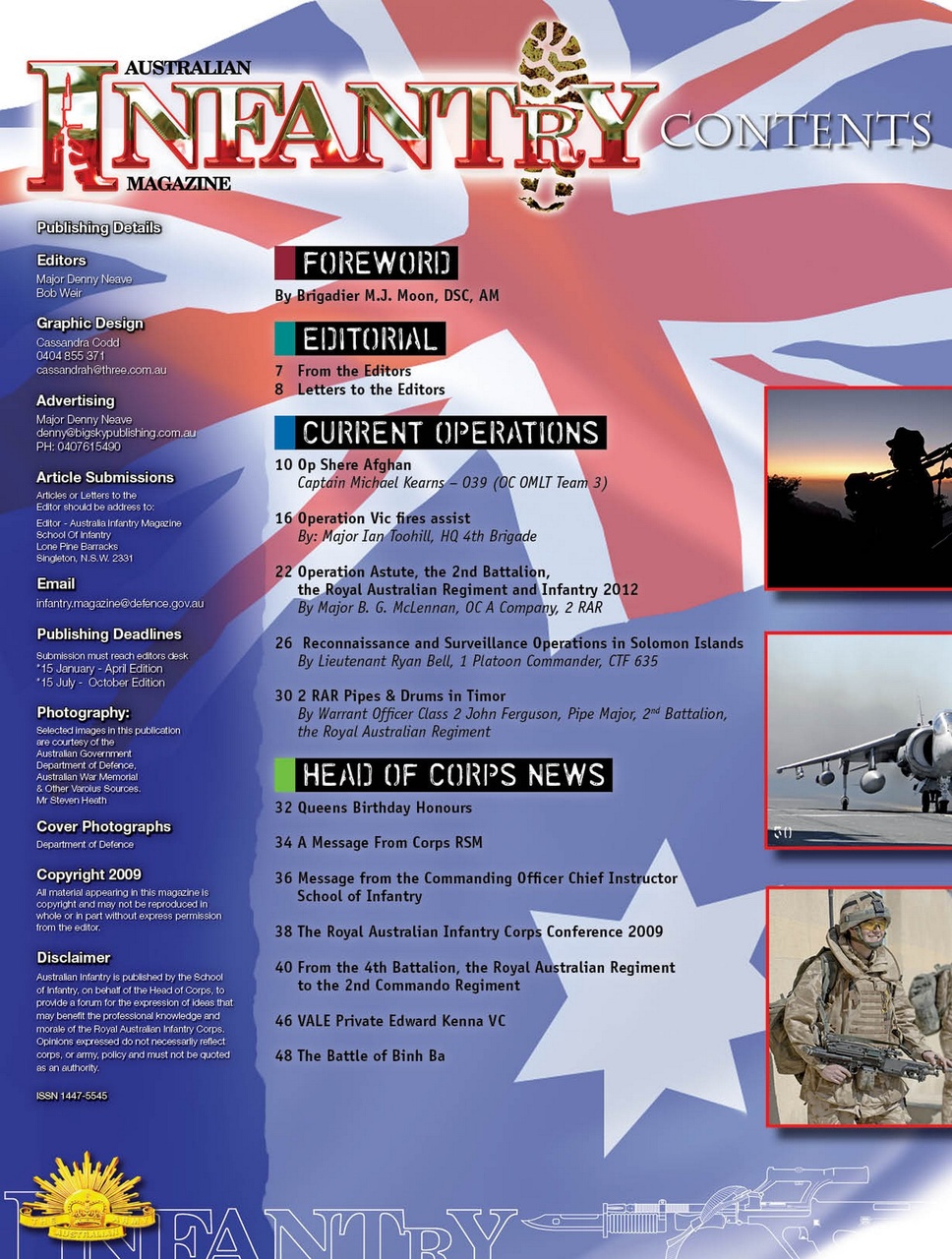 Australian Infantry Magazine Preview Pages
