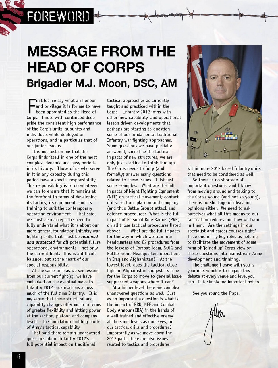 Australian Infantry Magazine Preview Pages