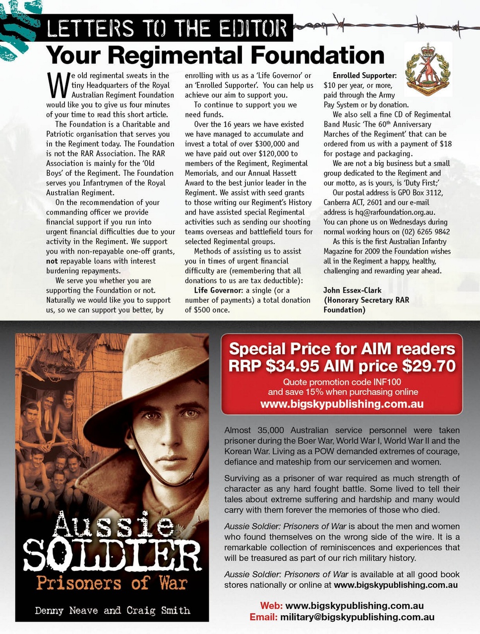 Australian Infantry Magazine Preview Pages