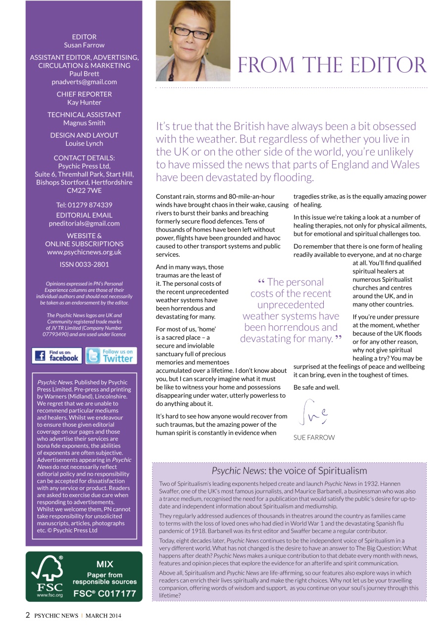 Psychic News Preview Pages