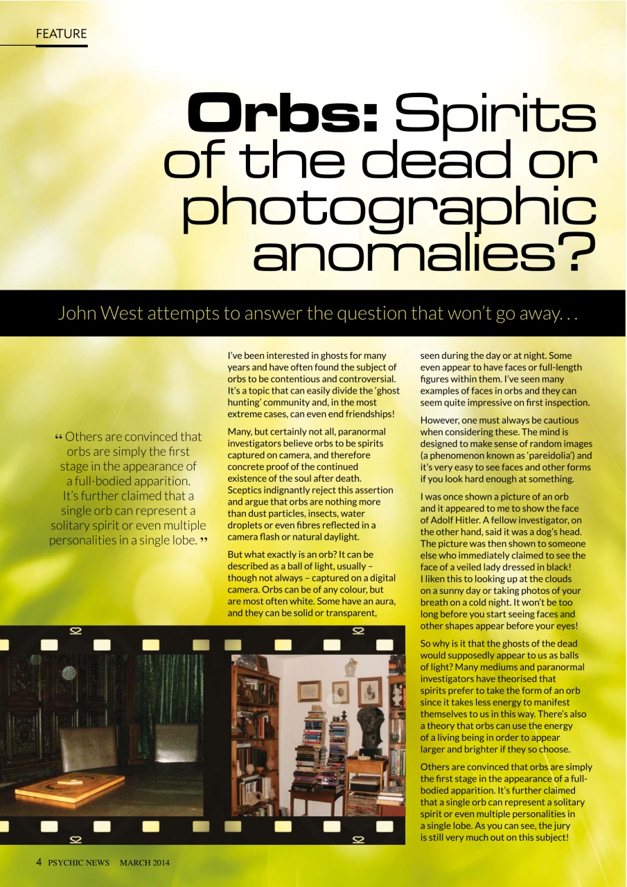 Psychic News Preview Pages