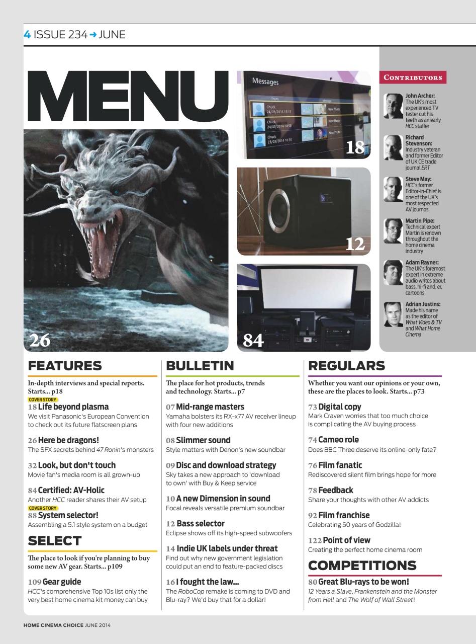 Home Cinema Choice Preview Pages