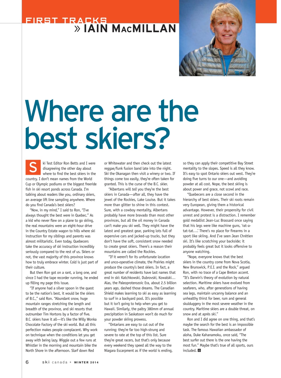 Ski Canada Preview Pages