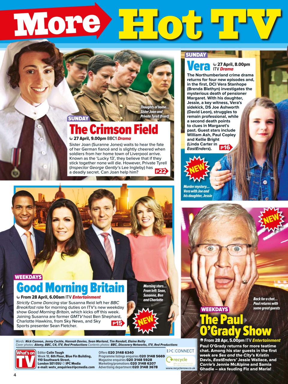 What's on TV Preview Pages