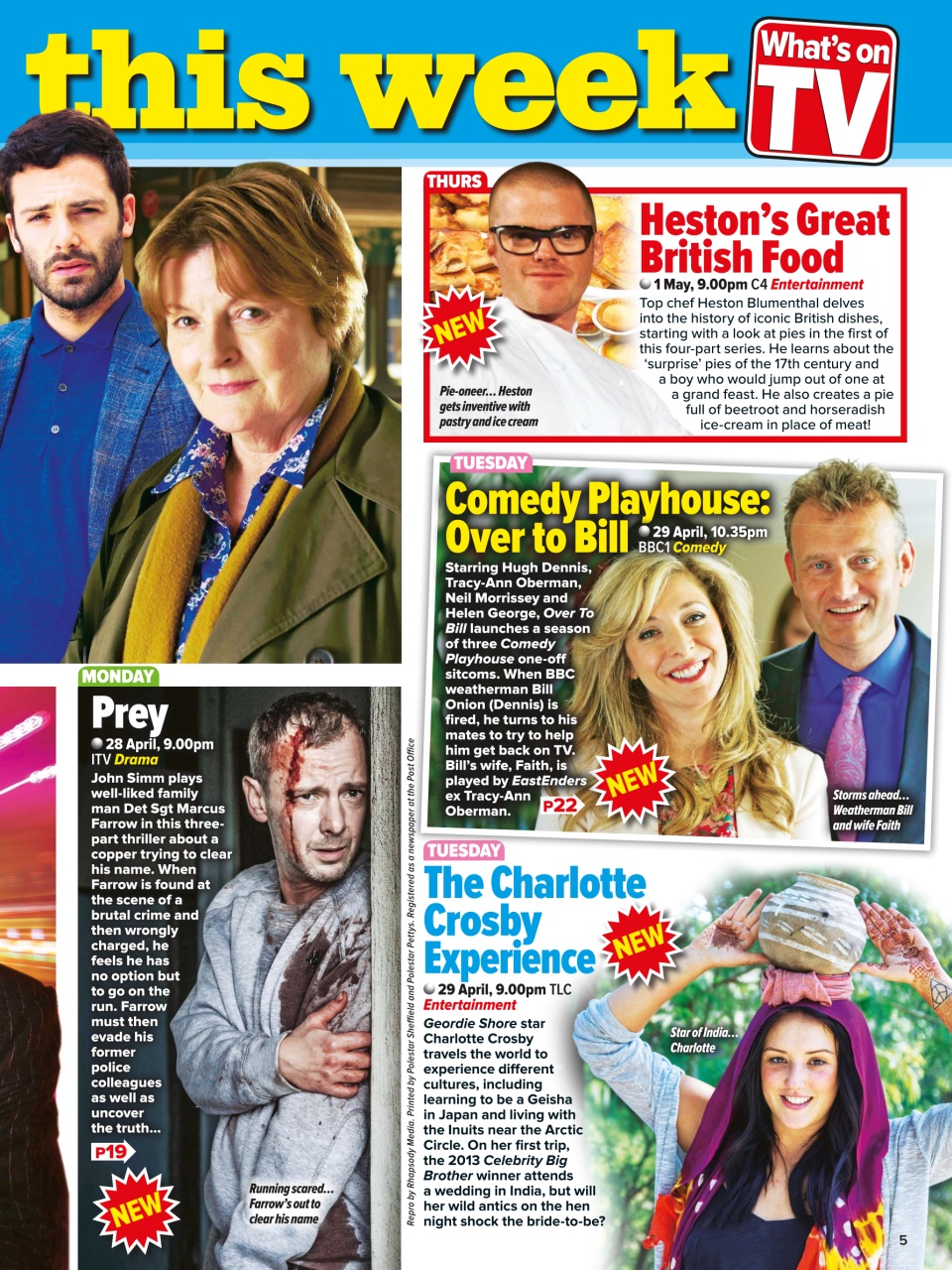 What's on TV Preview Pages