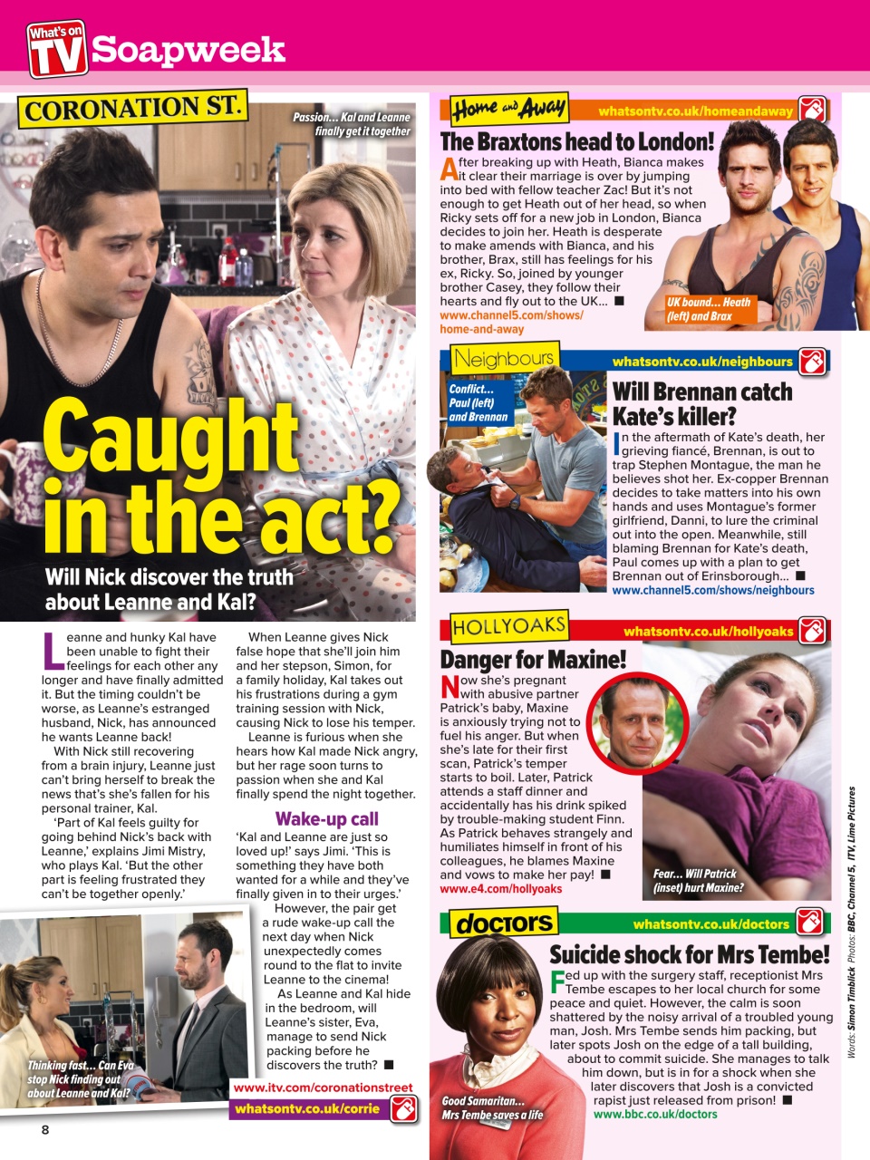 What's on TV Preview Pages