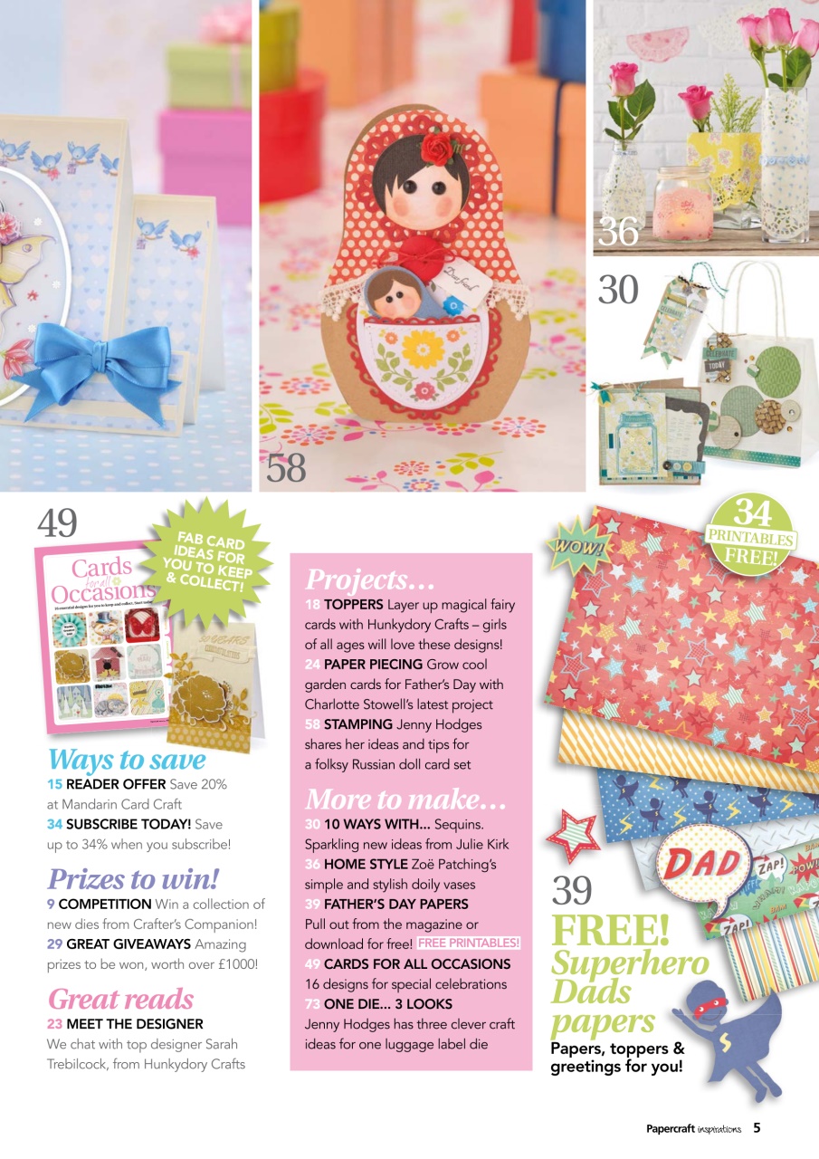 Papercraft Inspirations Preview Pages