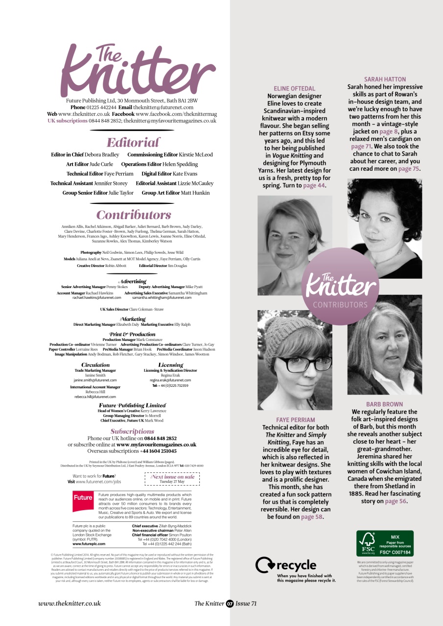 The Knitter Preview Pages