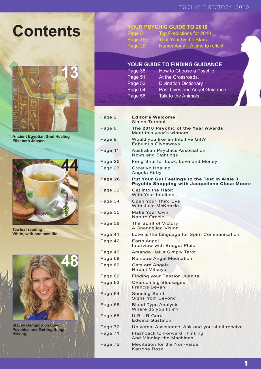 International Psychics Directory Preview Pages