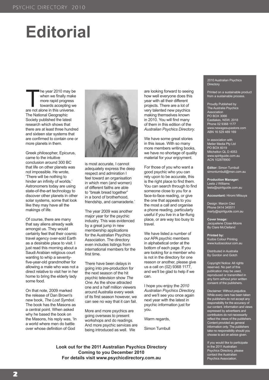 International Psychics Directory Preview Pages