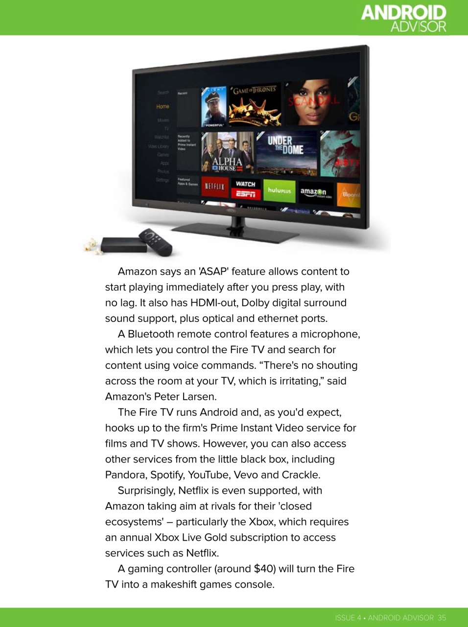Android Advisor Preview Pages
