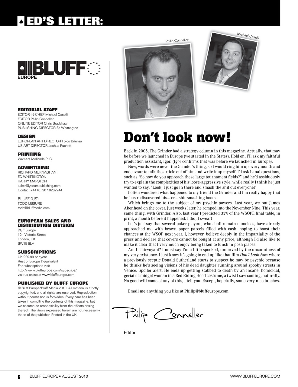 Bluff Europe Preview Pages