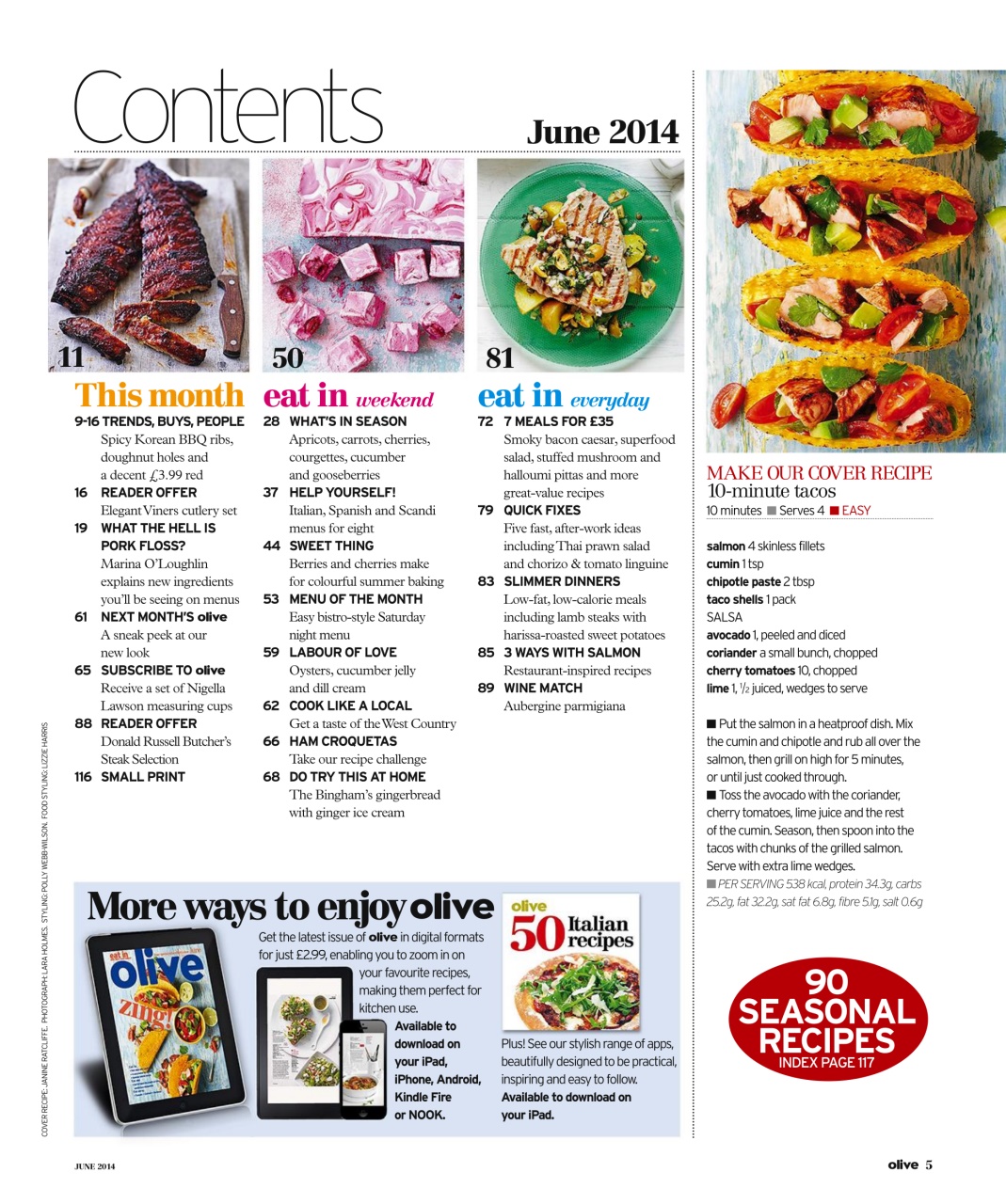 Olive Magazine Preview Pages