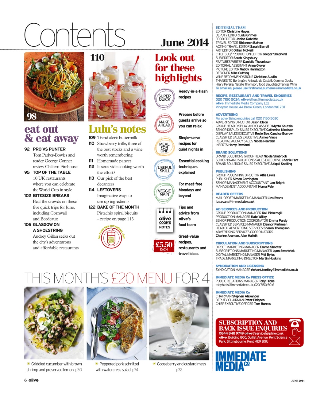 Olive Magazine Preview Pages