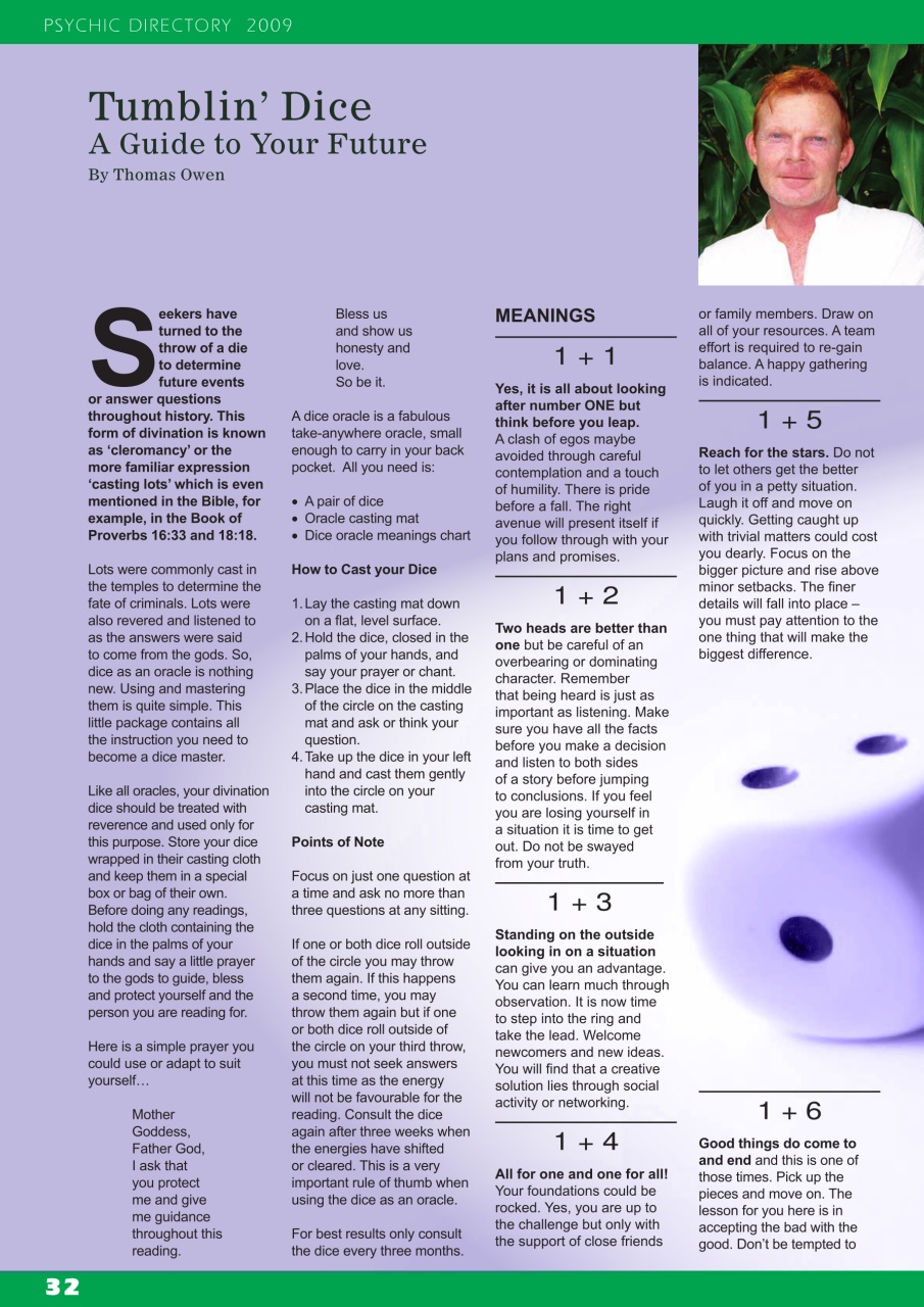 International Psychics Directory Preview Pages