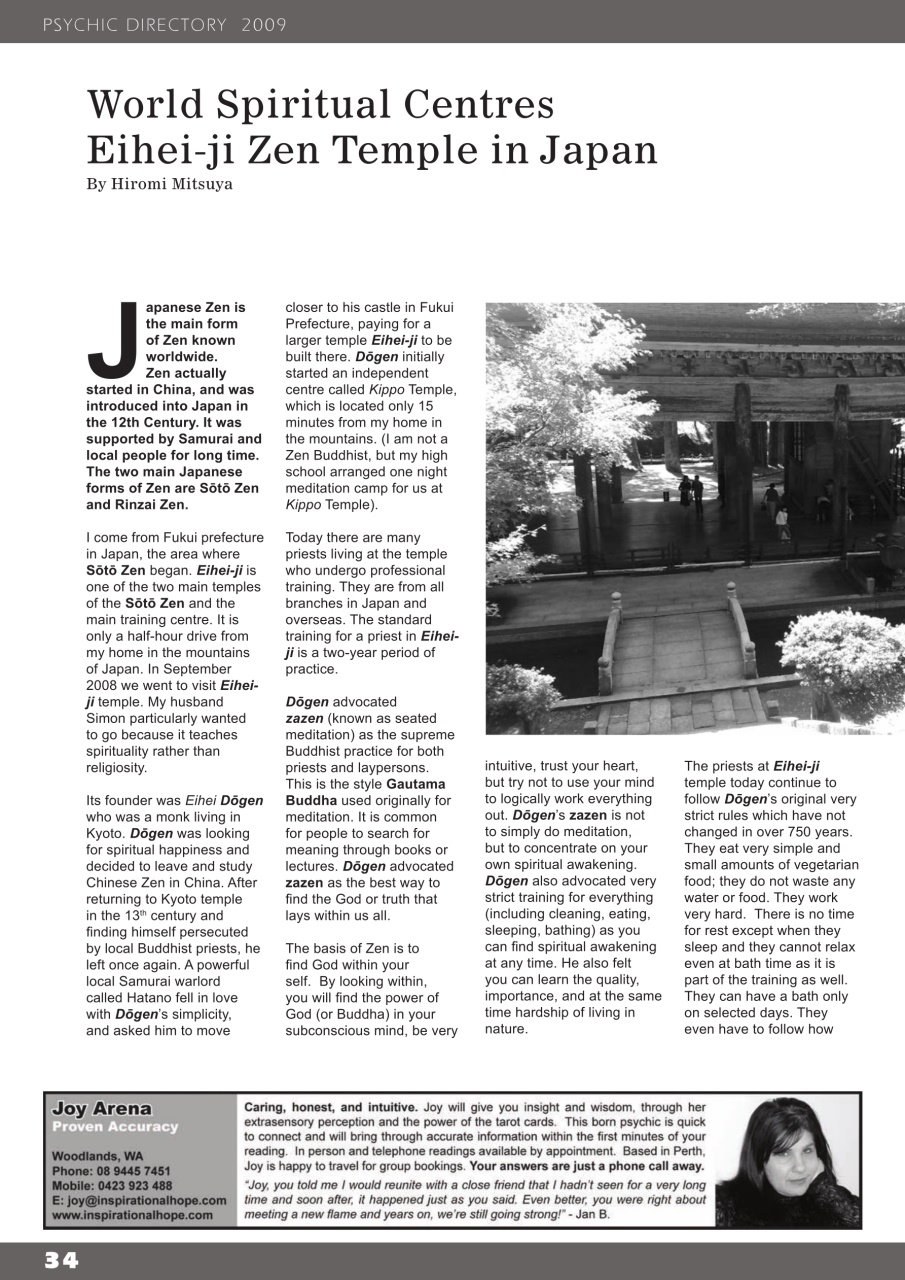 International Psychics Directory Preview Pages