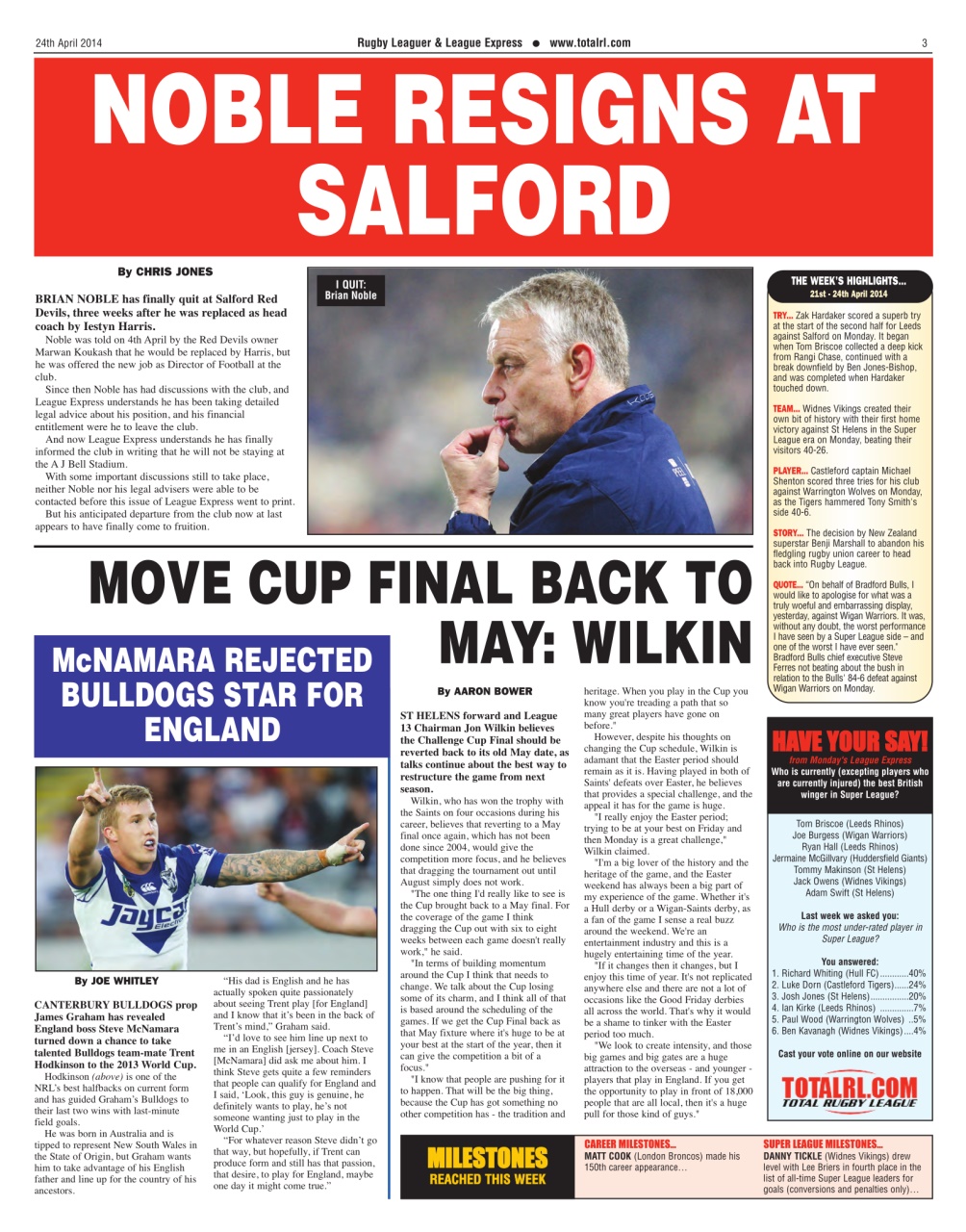 League Express Preview Pages