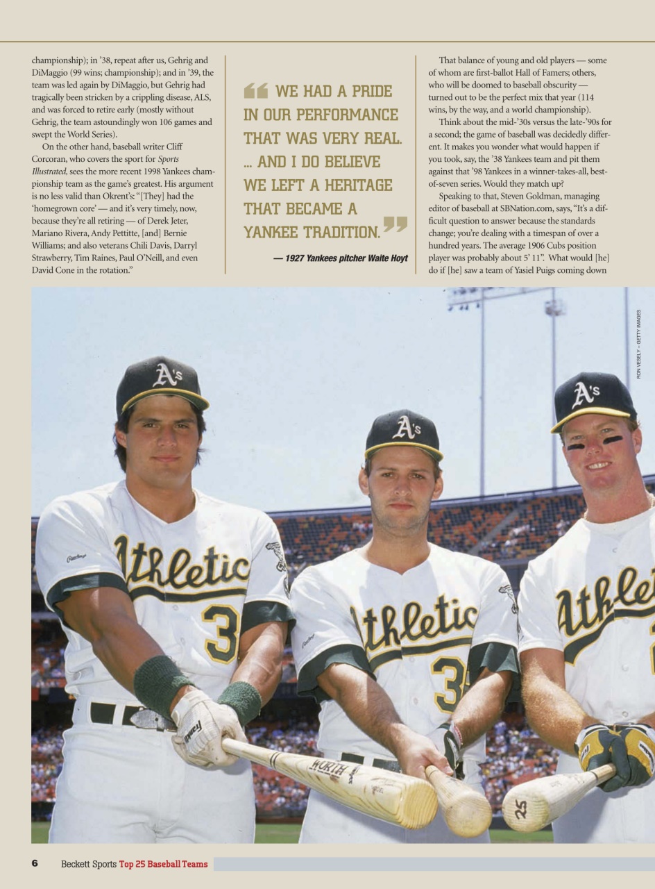 Beckett Baseball Magazine Preview Pages