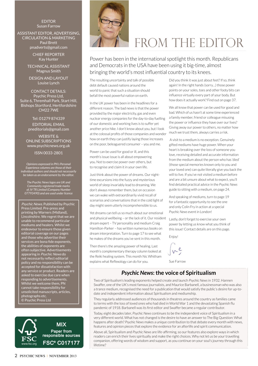 Psychic News Preview Pages