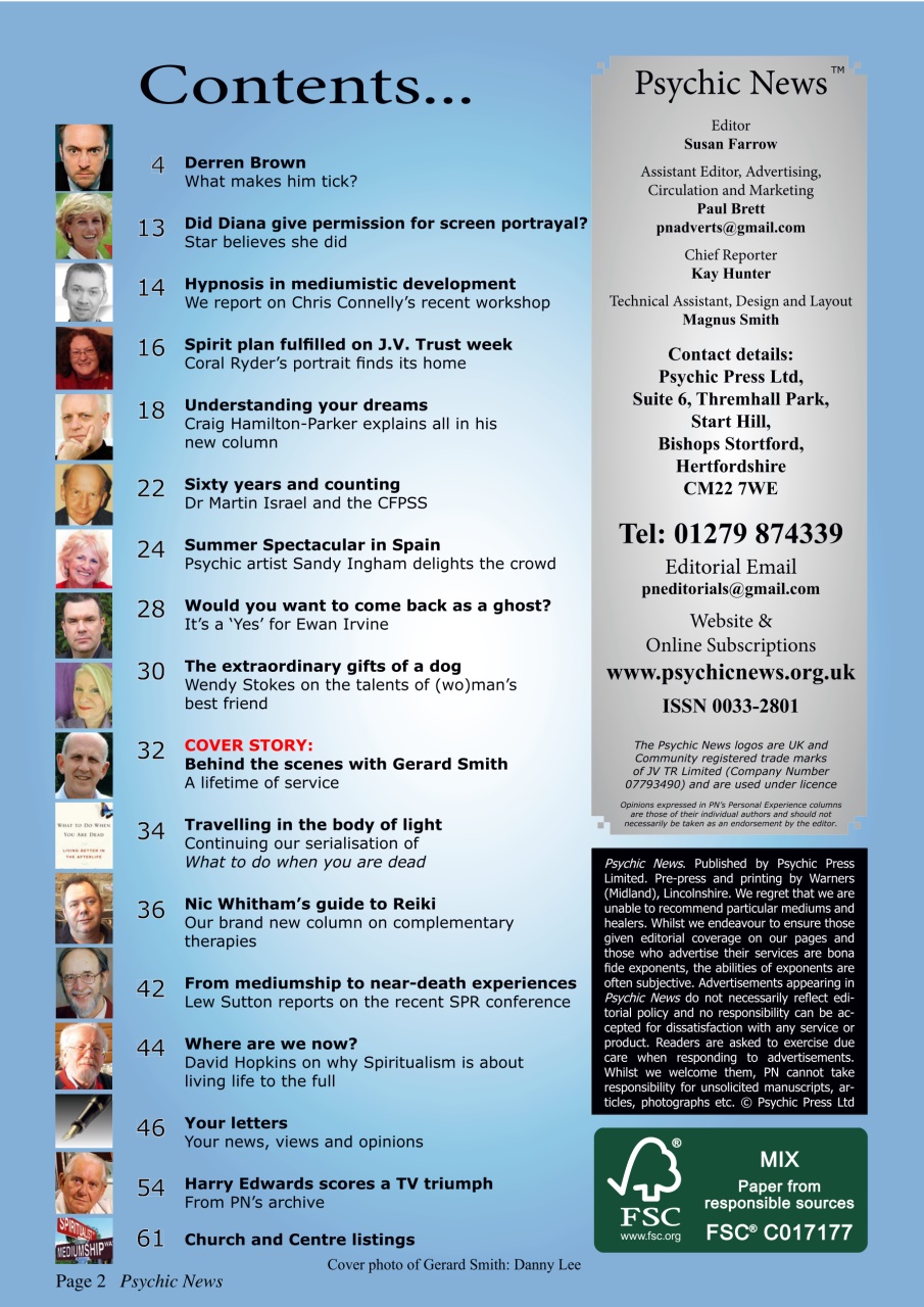 Psychic News Preview Pages