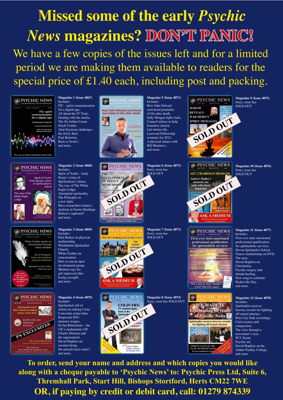 Psychic News Preview Pages