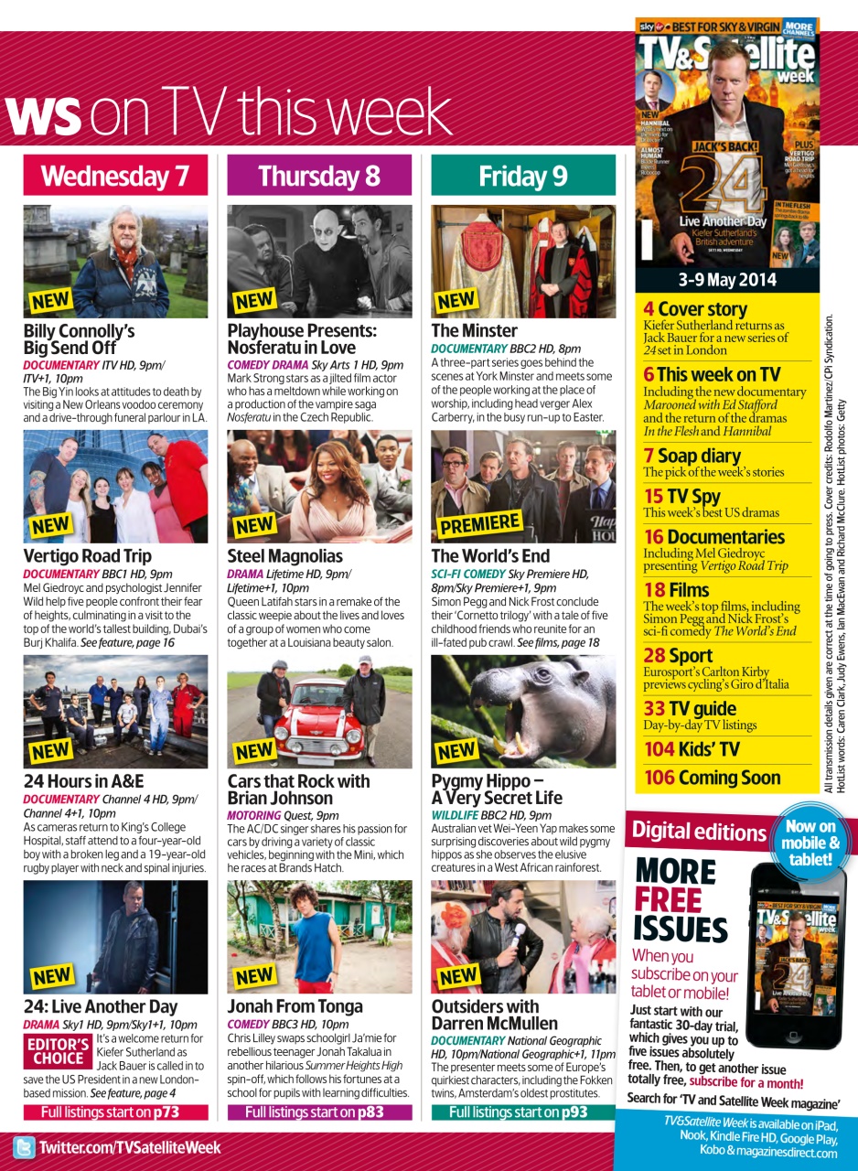 TV & Satellite Week Preview Pages