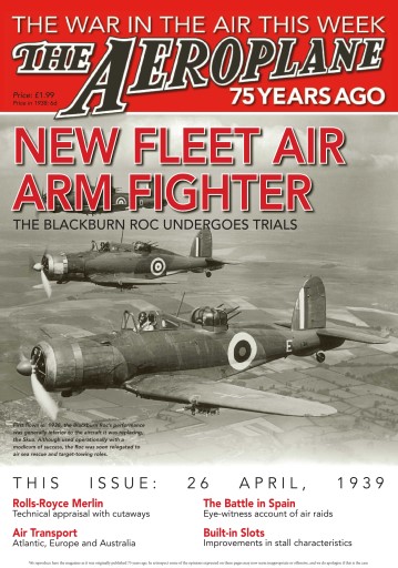 Aeroplane Weekly - The War in the Air 75 years ago issue 