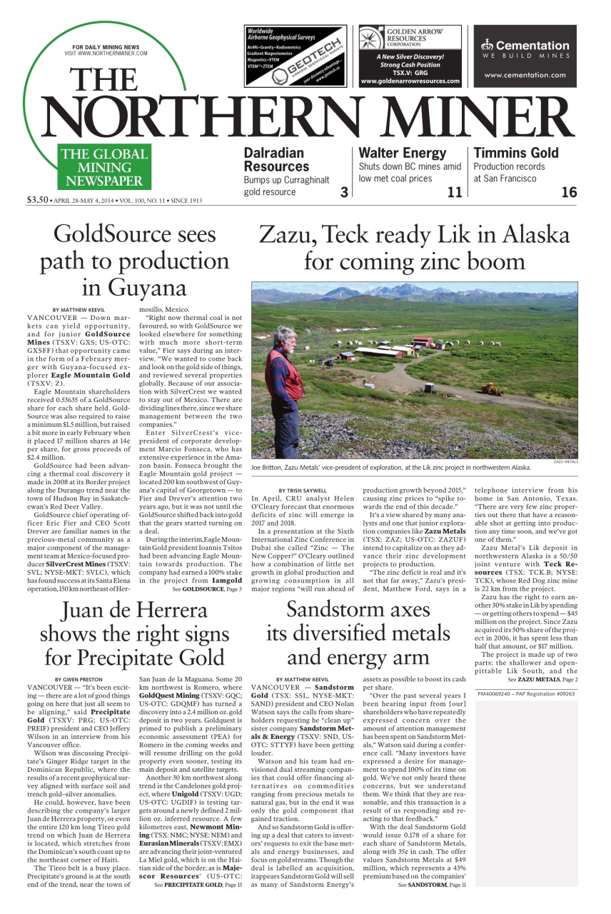 The Northern Miner Preview Pages