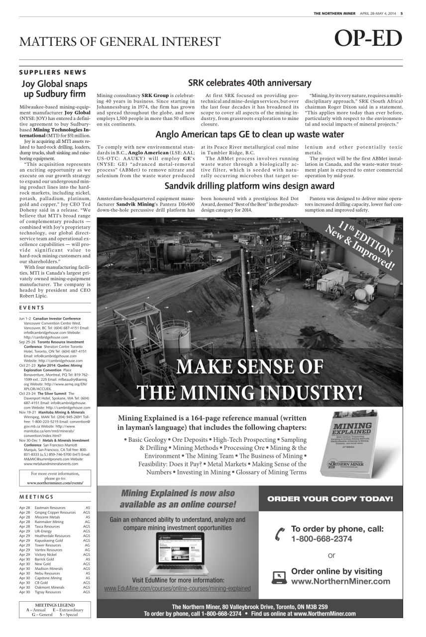 The Northern Miner Preview Pages