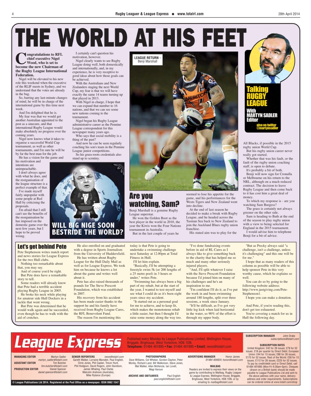 League Express Preview Pages